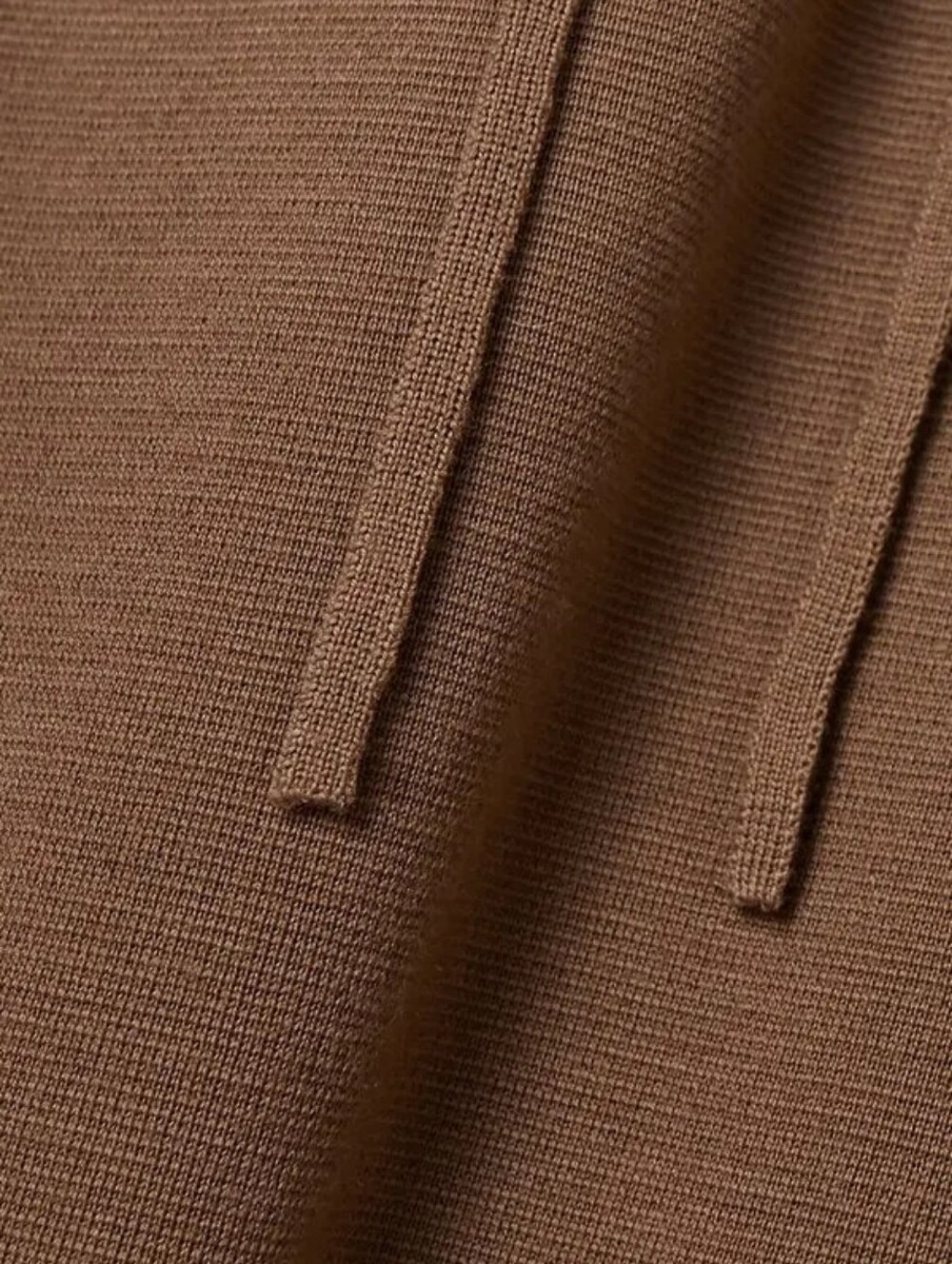 $995 Max Mara Light Brown Wool Hoodie Sweater Dress 43" Long Sz M - Picture 4 of 5